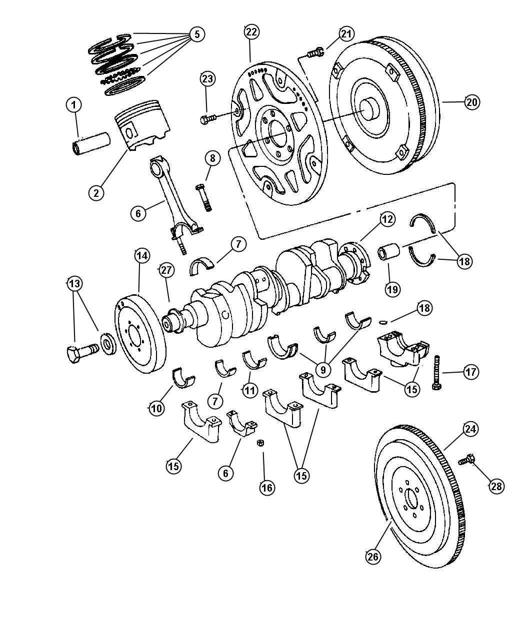Dodge Ram 2500 Bearing. Pilot. Manual transmission - 53009180AB | Dodge
