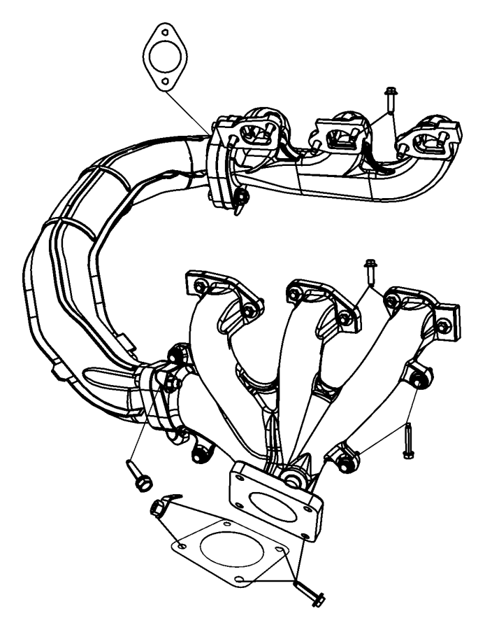 04781042af Dodge Crossover Exhaust Manifold Manifolds